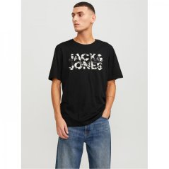Jack and Jones Jeff Logo Short Sleeve T-Shirt Black