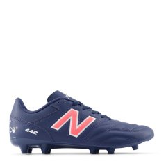 New Balance 442 Academy Mens Firm Ground Football Boots Navy/Red