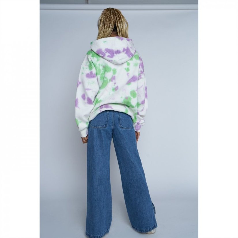 Daisy Street Tie Dye Hoodie Purple