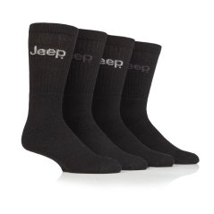 Jeep Men's Plain Boot Socks Black/Black