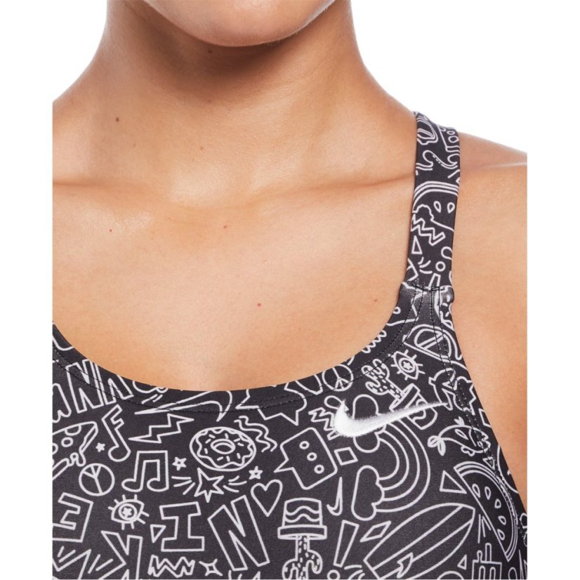 Nike Swim Hydra strong Cutout One-Piece Swimsuit Black/White