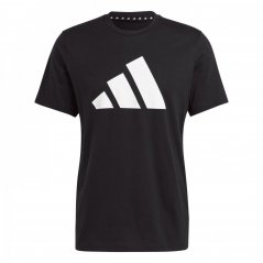 adidas Train Essentials Feelready Logo Training T-Shirt Mens Black/White