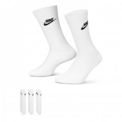Nike 3 Pack of Essential Crew Socks White/Black