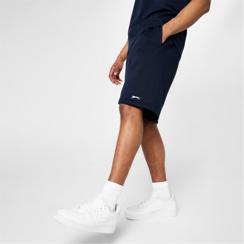 Slazenger Fleece pánske šortky Navy