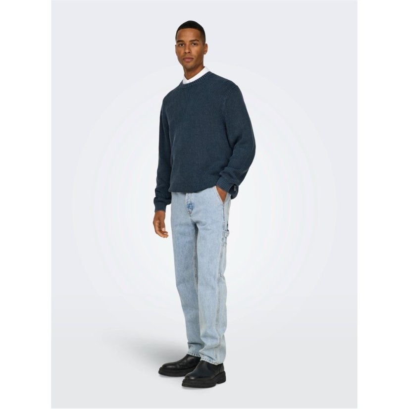 Only Men's Straight Leg Jeans LBlue Denim