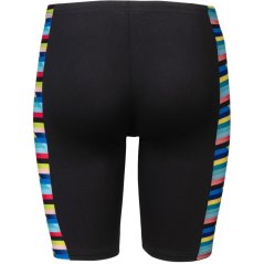 Arena Boys Racing Stripe Swim Jammer Black/Multi