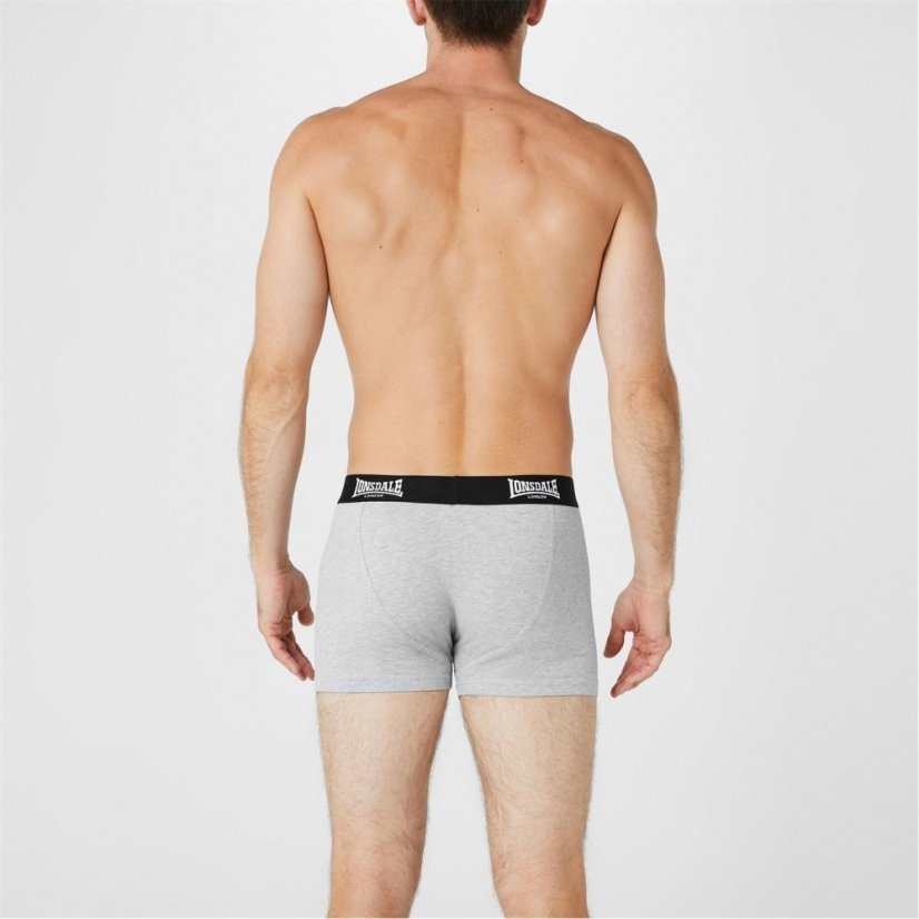 Lonsdale 2 Pack Trunk Mens Grey