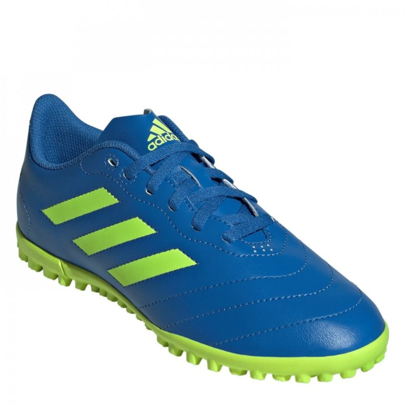 adidas Goletto Junior Astro Turf Trainers Blue/Lemon