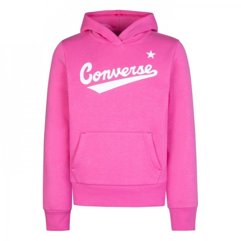 Converse Logo Pull Over Hoodie Pink