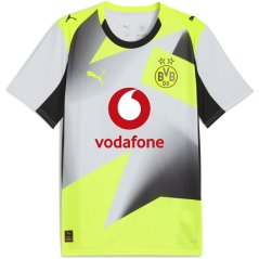 Puma Borussia Dortmund Away Shirt 2025 2026 Adults Silver/Yellow