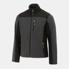 Dunlop Men's On-Site Fleece Long Sleeve Softshell Jacket Black/Grey