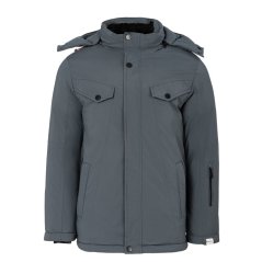 Lee Cooper Men's Quilted Padded Puffer Jacket Grey