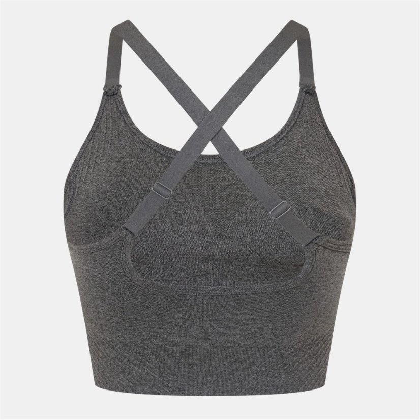 USA Pro UP Seamless Adjustable Sports Bra Charcoal
