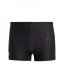 adidas Allover Graphic Swim Boxers Mens Black/Grey