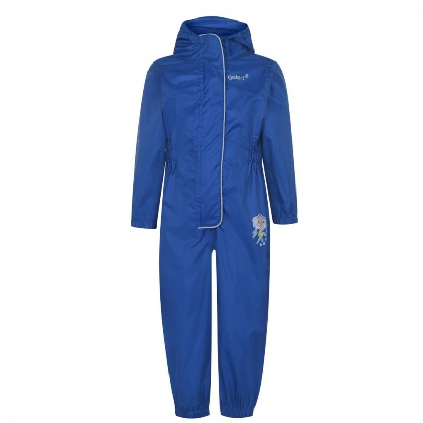 Gelert Unisex Kids' All-Weather Waterproof Long Sleeve Jumpsuit Blue