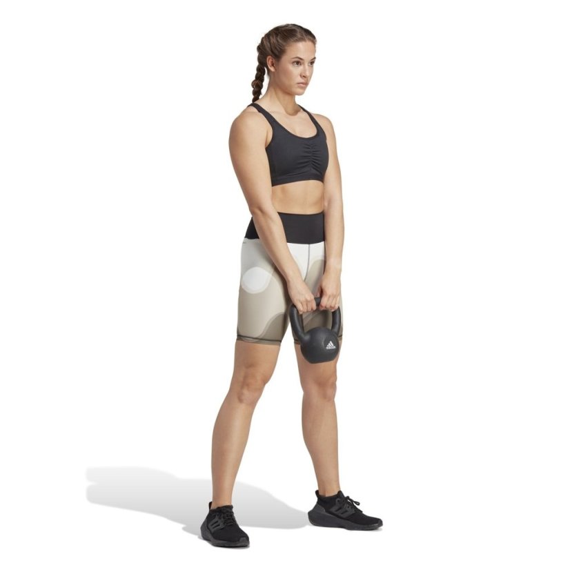 adidas x Marimekko Optime Training Bike Shorts Womens Brown