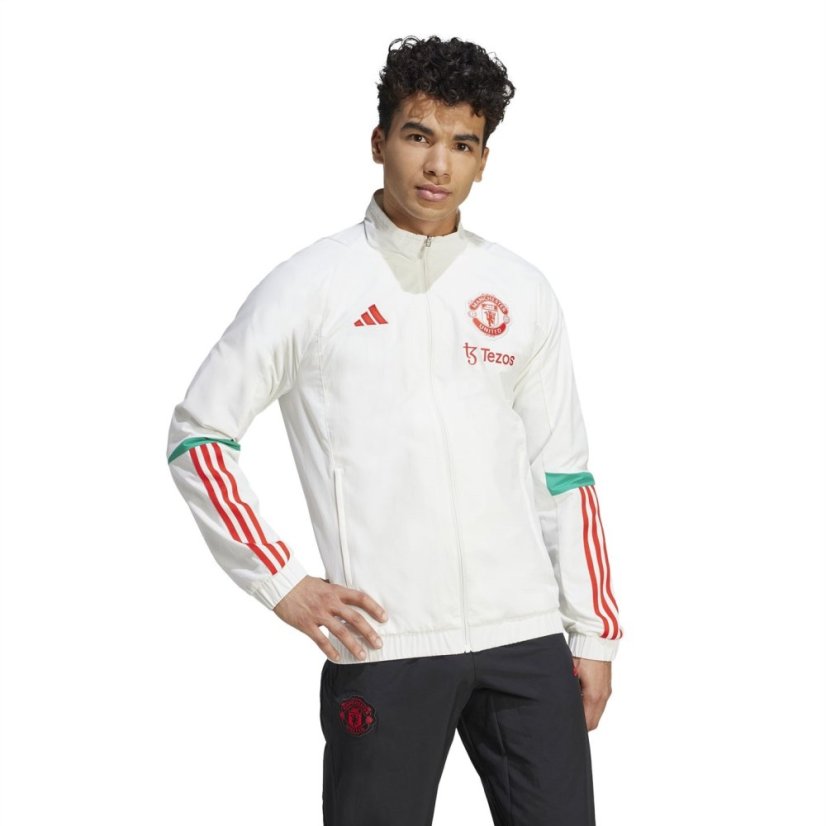 adidas Manchester United Tiro 23 Presentation Track Top Mens Core White