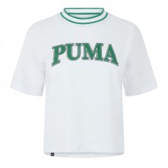 Puma Squad Graphic Tee dámske tričko White/Green