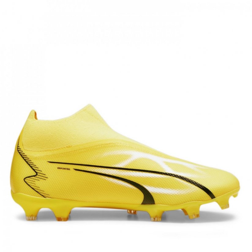 Puma Ultra Match Laceless Firm Ground Football Boots Yellow/White