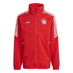 adidas Men's FCB Licensed Rain Anorak Red