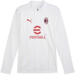 Puma AC Milan Prematch Quarter Zip Top Adults White Putty