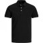Jack and Jones Paulos Tipped Pique Short Sleeve Polo Shirt Black