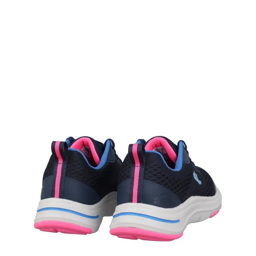 Slazenger Curve Support E-Mesh Trainers Ladies Navy/Pink