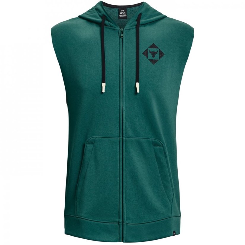 Under Armour Armour Sleeveless Zip Fleece Hoodie Mens Green