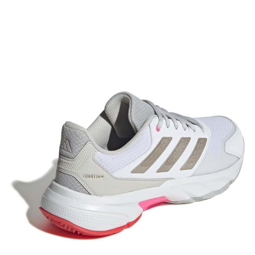 adidas Courtjam Control 3 Tennis Shoes Womens White/Pink