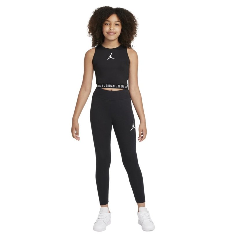 Air Jordan Active Crop Top Junior Girls Black/White