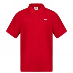 Slazenger Plain pánske polo tričko Red