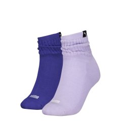 Puma Women Short Crew Slouch Sock 2p Womens Purple Combo