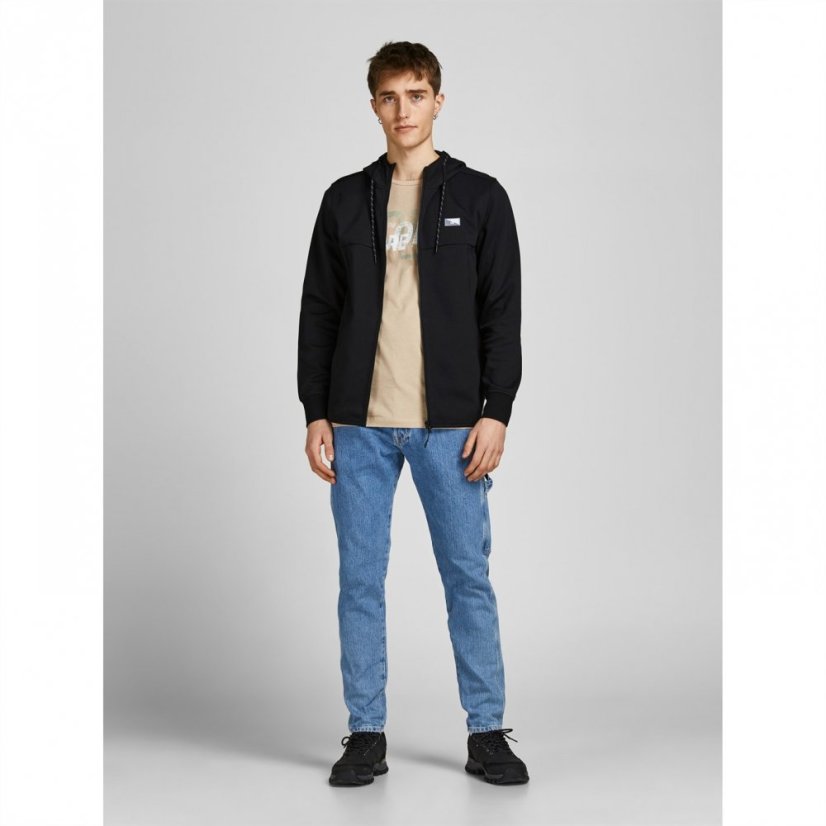 Jack and Jones Coair Full Zip Hoodie Black