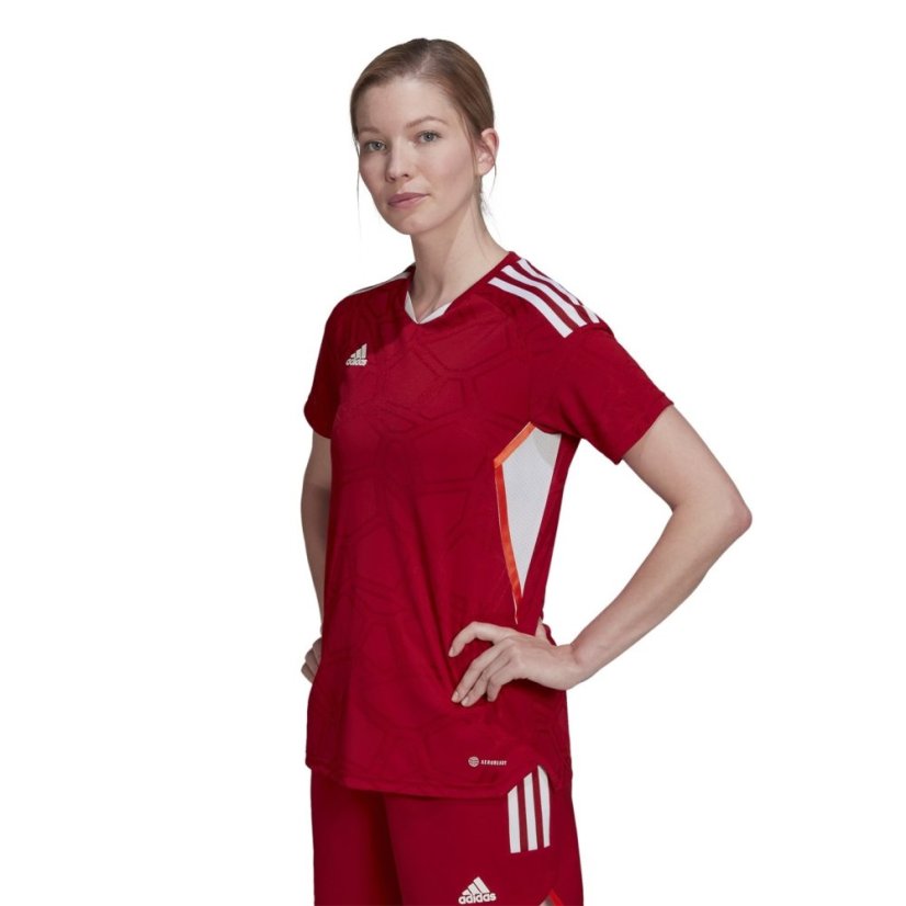 adidas Condivo 22 Match Day Shirt Womens TM Pwr Red/Whit