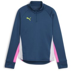 Puma Individualblaze quarter Zip Top Jr Drill Unisex Kids Ocean Tropic