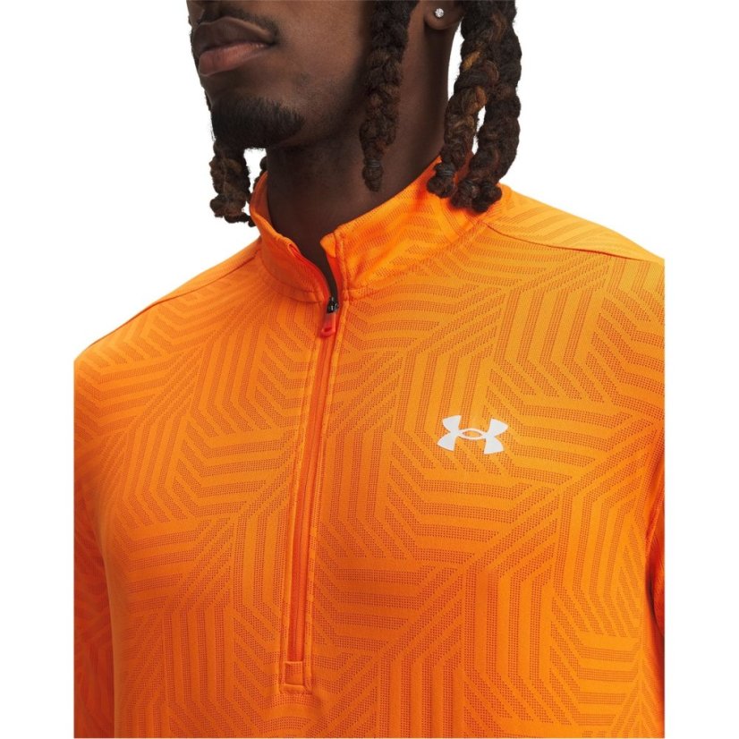 Under Armour Men's Tech Geotessa 1/4 Zip Fleece Orange