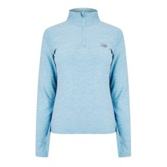 New Balance Running Space Dye Quarter Zip Blue