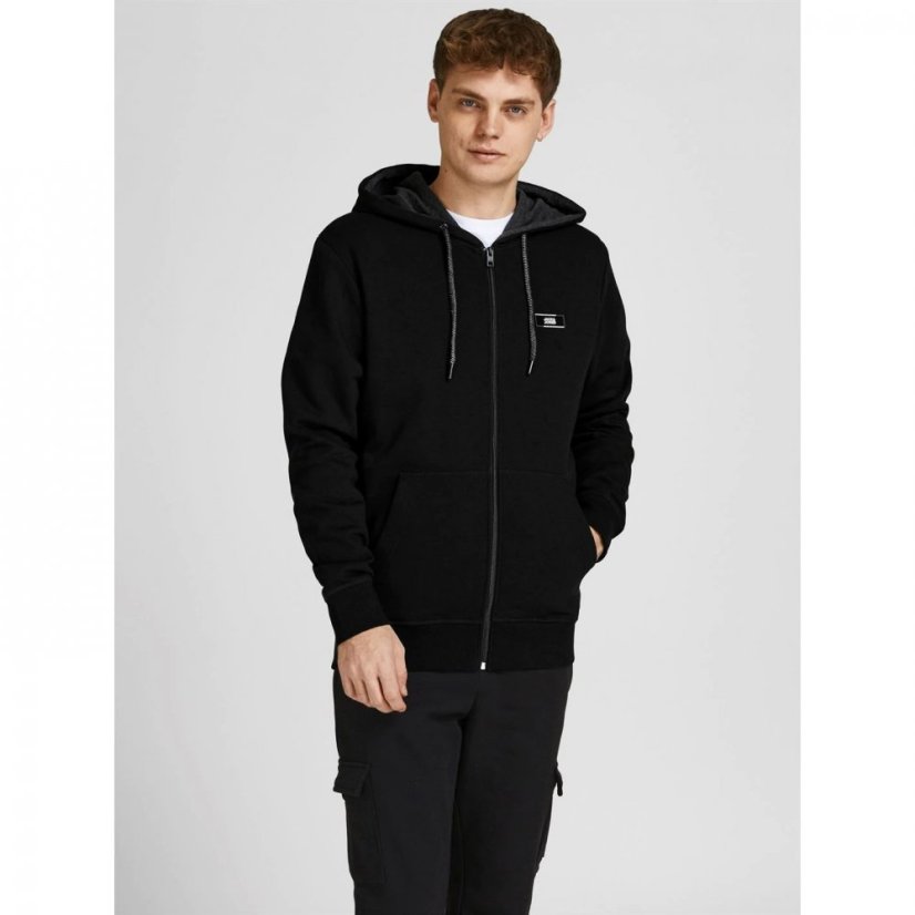 Jack and Jones Direct Zip pánská mikina Black