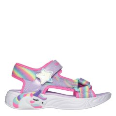 Skechers Skechers Lighted Unicorn Dreams Sandal Flat Sandals Girls Lavender