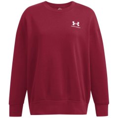 Under Armour Women's Essential Fleece Crew Sweatshirt Red