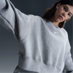 Nike Sportswear Phoenix Fleece Women's Over-Oversized Crewneck Sweatshirt Grey Marl