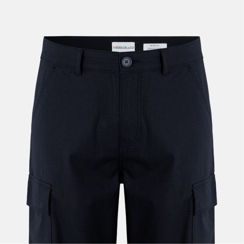 SoulCal Men's Soul Rip Cargo Trousers Black