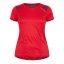 Diadora Women's Short Sleeve Performance Gym Top Tomato Red