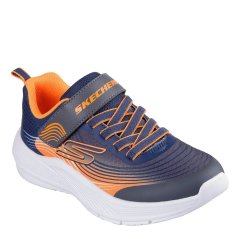 Skechers Microspec T Runners Child Boys Grey/Orange