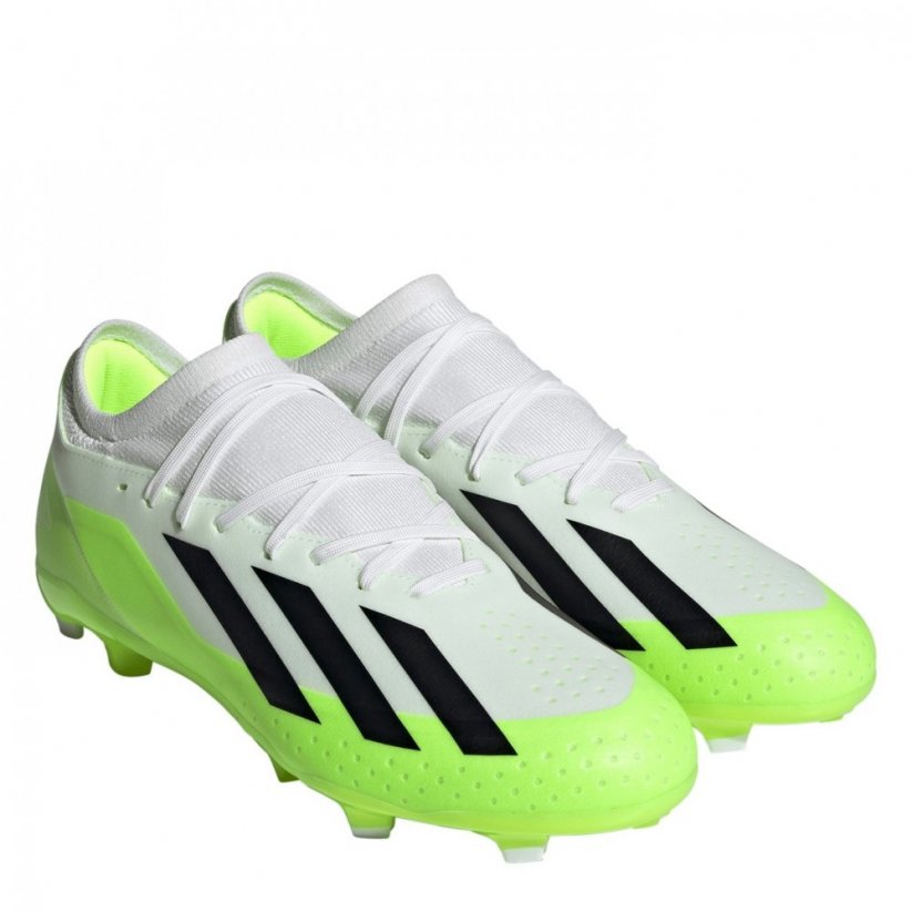 adidas X Crazyfast League Firm Ground Football Boots Wht/Blk/Lemon
