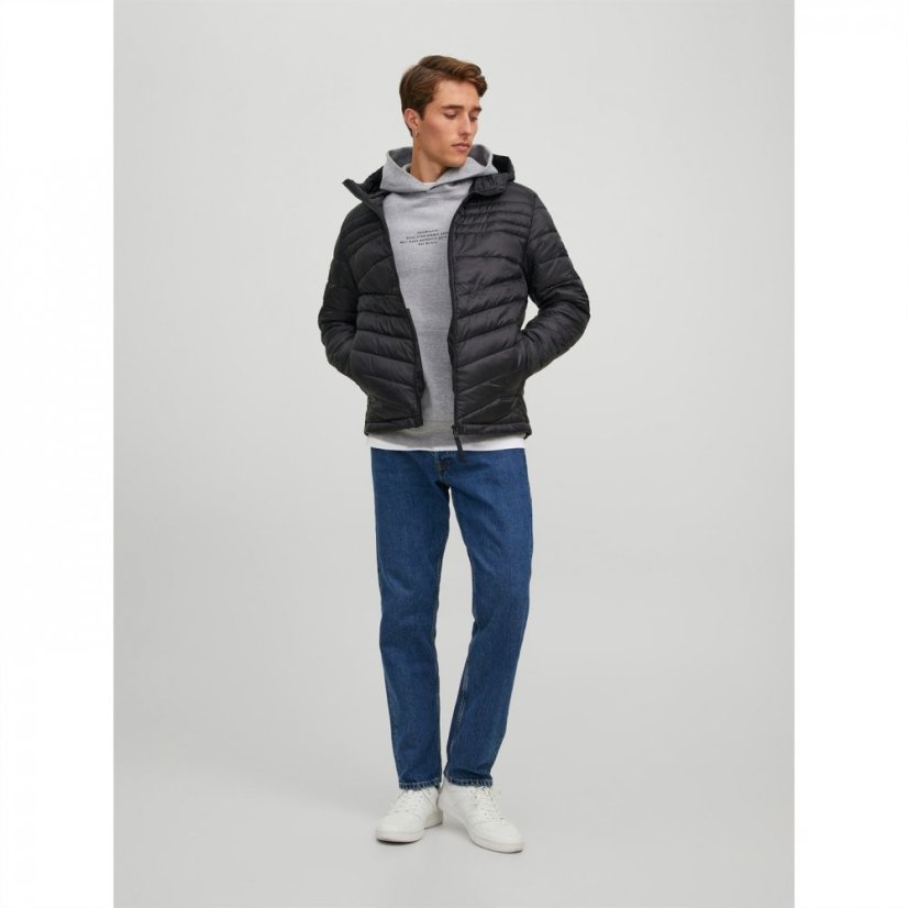 Jack and Jones Hero Hooded Puffer Jacket Black