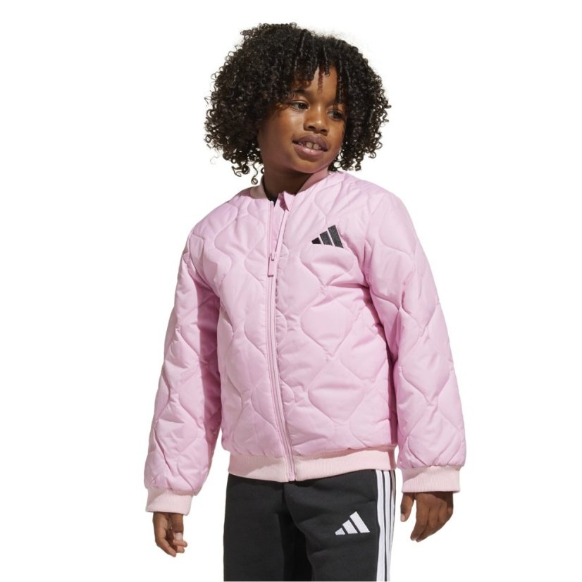 adidas Light Padded Jacket Infants True Pink/Black