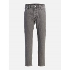 Jack and Jones Men's Chris Original Straight Leg Jeans Grey Denim