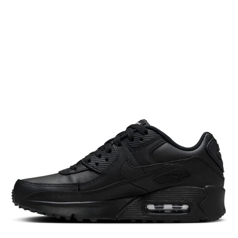 Nike Air Max 90 Little/Big Kids' Shoes Triple Black