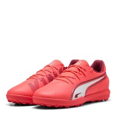 Puma Puma King Match Tt Jr Astro Turf Football Boots Unisex Kids Glowing Red-W